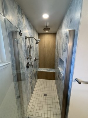 Full bathrooms & shower remodel (2025) Fresno - HomeOwner wanted a full upgrade on his walk in shower & decided to go with large tile, new hardware, ceiling shower head, large tile. & extended walk in area & a bench area.
Also to freshen up new paint & upgrade his fan exhaust & new mirror. Full bathrooms & shower remodel (2025) Fresno - HomeOwner wanted a full upgrade on his walk in shower & decided to go with large tile, new hardware, ceiling shower head, large tile. & extended walk in area & a bench area.
Also to freshen up new paint & upgrade his fan exhaust & new mirror.