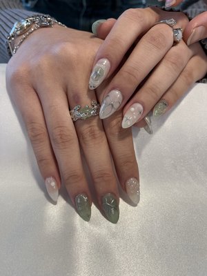 Builder Gel System Get 15% off if you mention "Yelp first time customer" - This is a collection of our builder gel system. It is recommended for people who like durability, long lasting gel nails. This service is especially recommended for the health conscious individuals because we carry a product line called Madam Glam, it is hema-free, cruelty free, vegan friendly, and free of 21 toxic ingredients. Tips can be added to the natural nails to achieve length. Fullsets start at $55 (includes short square tips) Builder Gel System Get 15% off if you mention "Yelp first time customer" - This is a collection of our builder gel system. It is recommended for people who like durability, long lasting gel nails. This service is especially recommended for the health conscious individuals because we carry a product line called Madam Glam, it is hema-free, cruelty free, vegan friendly, and free of 21 toxic ingredients. Tips can be added to the natural nails to achieve length. Fullsets start at $55 (includes short square tips)
