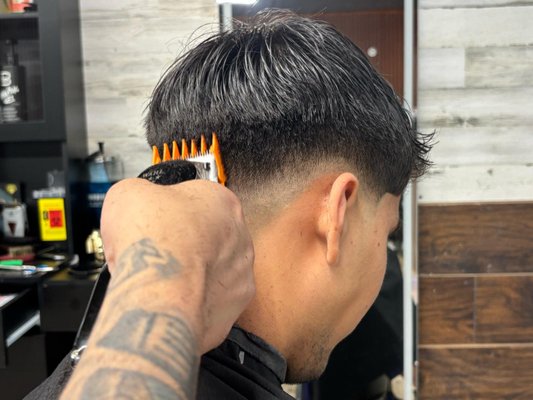 Haircuts - At Funking Barber, we specialize in modern men’s haircuts, combining scissor work, clean fades, and precise detailing. We stay fully up to date with the latest haircut trends while tailoring each cut to face shape, hair texture, and personal style. Our barbers are ultra-perfectionists, focusing on balance, symmetry, and flawless finishes to deliver sharp, consistent results every time. Haircuts - At Funking Barber, we specialize in modern men’s haircuts, combining scissor work, clean fades, and precise detailing. We stay fully up to date with the latest haircut trends while tailoring each cut to face shape, hair texture, and personal style. Our barbers are ultra-perfectionists, focusing on balance, symmetry, and flawless finishes to deliver sharp, consistent results every time.