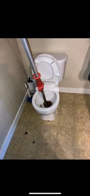 New toilet installation - We attempted to clear the clogged toilet, but toys were lodged inside the trap and couldn’t be removed. We removed the old toilet, cleaned and prepared the flange, then installed and tested a new toilet. New toilet installation - We attempted to clear the clogged toilet, but toys were lodged inside the trap and couldn’t be removed. We removed the old toilet, cleaned and prepared the flange, then installed and tested a new toilet.
