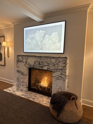 Heard but not seen designer av - Designer Family room with Amina invisible speakers and Samsung Art Frame Tv Heard but not seen designer av - Designer Family room with Amina invisible speakers and Samsung Art Frame Tv