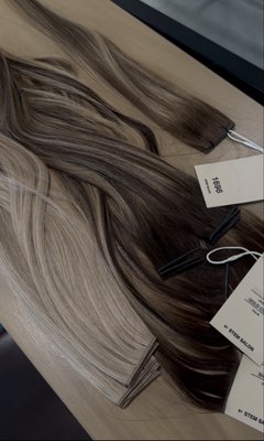 Hair Extensions - Our hand-tied extensions, custom tailored just for you - installed by our extension specialists to give you your dream length, volume and blend.
WHAT ARE HAND-TIED EXTENSIONS?
- Hand tied extensions are wefts of hair that are sewn onto a row of small beads placed in your natural hair. They're designed to add length, volume, and fullness while still looking seamless and natural..
The best part? They feel just as good as they look - lightweight, comfortable and effortless to wear.
Want to know more about it? - book a consultation at stemsalon.com Hair Extensions - Our hand-tied extensions, custom tailored just for you - installed by our extension specialists to give you your dream length, volume and blend.
WHAT ARE HAND-TIED EXTENSIONS?
- Hand tied extensions are wefts of hair that are sewn onto a row of small beads placed in your natural hair. They're designed to add length, volume, and fullness while still looking seamless and natural..
The best part? They feel just as good as they look - lightweight, comfortable and effortless to wear.
Want to know more about it? - book a consultation at stemsalon.com