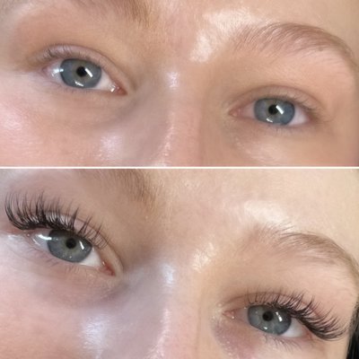 Classic Lash Extensions - Classic lash extensions are the most natural choice. One lash extension is applied to each individual natural lash. Length and curl are customizable.