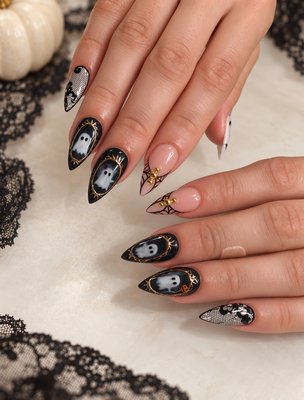 Halloween Nail Art - Get inspired by our creative Halloween nail art! From cute ghosts to spooky details, we’re always dreaming up fresh designs for the season. Choose your favorite or bring your own inspiration—we’d love to create your Halloween look! Halloween Nail Art - Get inspired by our creative Halloween nail art! From cute ghosts to spooky details, we’re always dreaming up fresh designs for the season. Choose your favorite or bring your own inspiration—we’d love to create your Halloween look!