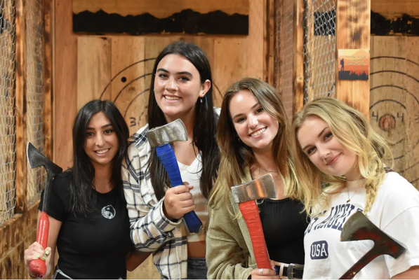 Celebrate Every Bullseye—Book Your Lane! - American Axes is Arvada’s go-to spot for axe throwing, group events, and fun games like pool, billiards, and darts. Beginners get easy instruction, while advanced throwers enjoy league lanes. We offer mobile axe throwing, whole facility rentals, and even trailer rentals for your next event. Entertainment options include board games and more—there’s something for everyone!