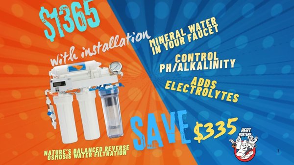 Reverse Osmosis Water Filtration - Turn your kitchen faucet into a source of balanced mineral water.
We treat each home with the utmost care, as if it were our own. For all your HVAC and plumbing needs in San Diego and beyond, consider us your go-to experts. Our team of EPA-certified technicians ensures that every service is performed with the highest standards of safety and environmental responsibility.
The final price is confirmed after an on-site estimate.
Product info: www.dimewaterinc.com Reverse Osmosis Water Filtration - Turn your kitchen faucet into a source of balanced mineral water.
We treat each home with the utmost care, as if it were our own. For all your HVAC and plumbing needs in San Diego and beyond, consider us your go-to experts. Our team of EPA-certified technicians ensures that every service is performed with the highest standards of safety and environmental responsibility.
The final price is confirmed after an on-site estimate.
Product info: www.dimewaterinc.com
