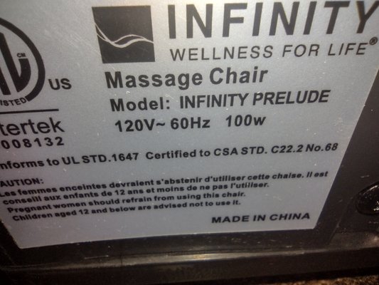 Infinity Massage Chair Not Working. - This massage chair was not starting and was making a buzzing sound. I replaced the LCB first and tested the unit and the same issue occurred. I did further trouble shooting and found that the round pulley to the motor mechanism was set too close to the base. After readjusting the pulley, the motor mechanism was able to move and the massage chair started to do a body scan. The massage chair was back up and running within a few hours. Infinity Massage Chair Not Working. - This massage chair was not starting and was making a buzzing sound. I replaced the LCB first and tested the unit and the same issue occurred. I did further trouble shooting and found that the round pulley to the motor mechanism was set too close to the base. After readjusting the pulley, the motor mechanism was able to move and the massage chair started to do a body scan. The massage chair was back up and running within a few hours.