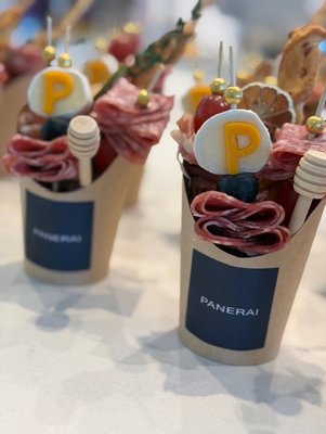 Branded Charcuterie Cups - To make your event even more memorable, we offer custom branded cups, allowing businesses and hosts to add logos or personalized designs for a unique touch. Whether you're planning a corporate gathering, networking event, or celebration, our charcuterie cups deliver luxury, style, and flavor in every bite.