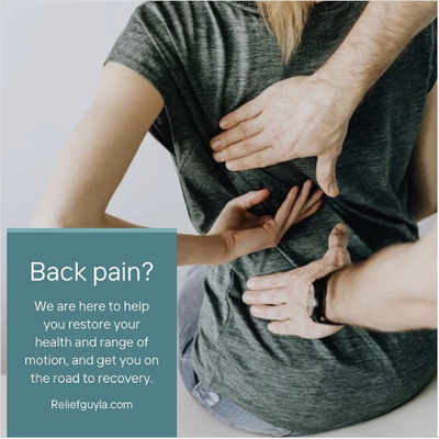 Got Back Pain? - Back pain can be a debilitating condition that affects millions of individuals worldwide. It is crucial to identify the common causes of back pain for effective pain management and prevention. By understanding these underlying factors, individuals can take proactive steps towards a healthier back and improved quality of life. At Relief Guy Pain Management, our goal is to find the root cause of the problem so we can treat efficiently and affectively. Contact our office now to schedule a consultation! Got Back Pain? - Back pain can be a debilitating condition that affects millions of individuals worldwide. It is crucial to identify the common causes of back pain for effective pain management and prevention. By understanding these underlying factors, individuals can take proactive steps towards a healthier back and improved quality of life. At Relief Guy Pain Management, our goal is to find the root cause of the problem so we can treat efficiently and affectively. Contact our office now to schedule a consultation!