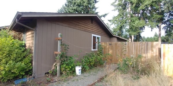 New window and replace failing siding. - Added a new window and replaced failing siding.