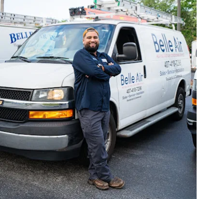4.9 / 1.8k Reviews on Google! - When it comes to HVAC services in the Orlando, Florida, area, Belle Air is a recognized leader. For more than a decade, we’ve been a local HVAC company that has earned the trust of countless homeowners, delivering exceptional solutions that meet their individual needs. If you’re experiencing an AC-related headache, don’t hesitate to reach out to Belle Air for a remedy.
We offer a wide range of HVAC services to restore comfort to your home. From replacing an old system to repairing a newer one, our qualified technicians have the skills and experience to deliver the exact solution your home needs. Additionally, we are the exclusive supplier of The AIR SCRUBBER® Whole Home In-Duct Air Purifier, a state-of-the-art air-purifying system that will cleanse your home of airborne contaminants, helping you breathe easier. 4.9 / 1.8k Reviews on Google! - When it comes to HVAC services in the Orlando, Florida, area, Belle Air is a recognized leader. For more than a decade, we’ve been a local HVAC company that has earned the trust of countless homeowners, delivering exceptional solutions that meet their individual needs. If you’re experiencing an AC-related headache, don’t hesitate to reach out to Belle Air for a remedy.
We offer a wide range of HVAC services to restore comfort to your home. From replacing an old system to repairing a newer one, our qualified technicians have the skills and experience to deliver the exact solution your home needs. Additionally, we are the exclusive supplier of The AIR SCRUBBER® Whole Home In-Duct Air Purifier, a state-of-the-art air-purifying system that will cleanse your home of airborne contaminants, helping you breathe easier.