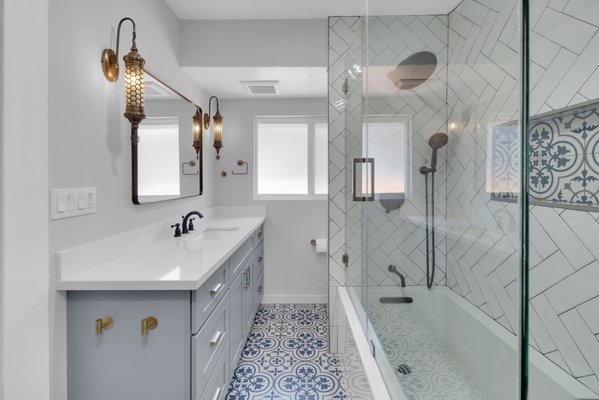 Bathroom Remodel By PBH Builders, Leading General Contractors in Mission Beach, CA. - This stunning bathroom remodel by PBH Builders, leading general contractors, brings an ambiance inspired by the beauty of Santorini. The special blue and white color palette and design elements evoke a sense of tranquility every time you step in. The blue and white accents remind you of the serene sea, creating a peaceful retreat within your home. The meticulous attention to detail by our bathroom remodel contractors ensures that every accent and small design element is not only noticed but admired. This remodel showcases the expertise of our remodeling contractors in delivering exceptional and elegant home remodeling projects. As experienced general contractors, we specialize in creating beautiful spaces that combine functionality and aesthetic appeal. Whether you're looking to remodel your bathroom or embark on other home remodeling projects, PBH Builders is your trusted partner. Contact us for all your construction and remodeling needs, including kitchen remodels, ADU construction, and more.
our services:
Bathroom Remodel
Kitchen Remodel
ADU Construction
Home Remodeling
Residential General Contractor
PBH Builders - Your trusted partner for all your construction and remodeling needs in Pacific Beach, CA. Bathroom Remodel By PBH Builders, Leading General Contractors in Mission Beach, CA. - This stunning bathroom remodel by PBH Builders, leading general contractors, brings an ambiance inspired by the beauty of Santorini. The special blue and white color palette and design elements evoke a sense of tranquility every time you step in. The blue and white accents remind you of the serene sea, creating a peaceful retreat within your home. The meticulous attention to detail by our bathroom remodel contractors ensures that every accent and small design element is not only noticed but admired. This remodel showcases the expertise of our remodeling contractors in delivering exceptional and elegant home remodeling projects. As experienced general contractors, we specialize in creating beautiful spaces that combine functionality and aesthetic appeal. Whether you're looking to remodel your bathroom or embark on other home remodeling projects, PBH Builders is your trusted partner. Contact us for all your construction and remodeling needs, including kitchen remodels, ADU construction, and more.
our services:
Bathroom Remodel
Kitchen Remodel
ADU Construction
Home Remodeling
Residential General Contractor
PBH Builders - Your trusted partner for all your construction and remodeling needs in Pacific Beach, CA.
