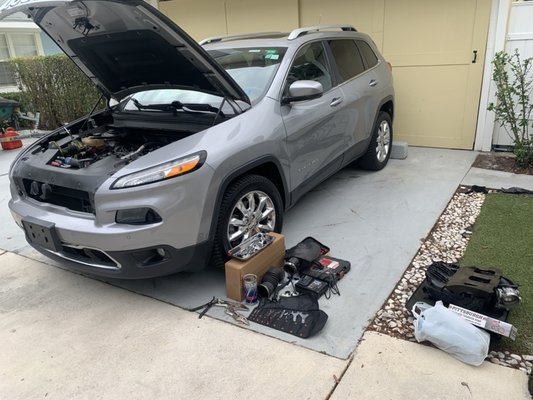 It was a very busy week. Glad I was able to help - Oil cooler replacement on jeep It was a very busy week. Glad I was able to help - Oil cooler replacement on jeep