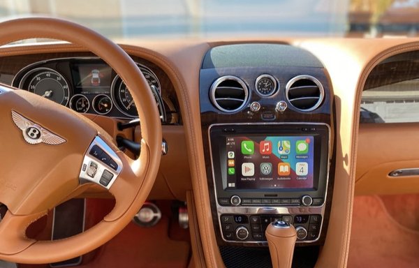 Bentley Continental GT- wireless apple carplay installation - We installed Wireless Apple CarPlay interface with front and backup cameras Bentley Continental GT- wireless apple carplay installation - We installed Wireless Apple CarPlay interface with front and backup cameras