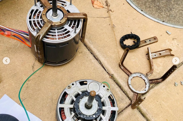 Recent Project: Furnace Blower Motor replacement - The Cali. Breeze difference is that we clean and rinse the fan blade and housing before reassembling to clear out all the dust accumulation and debris that hinders air flow.