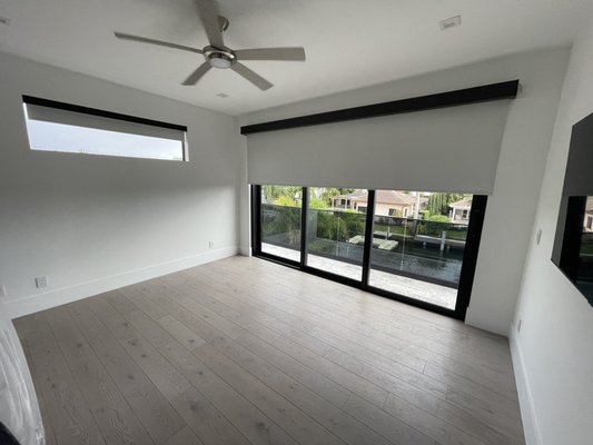 Boca Raton Project - In this home, we used 1% solar shades in the main living areas and bathrooms. We used blackout shades in the bedrooms. Boca Raton Project - In this home, we used 1% solar shades in the main living areas and bathrooms. We used blackout shades in the bedrooms.
