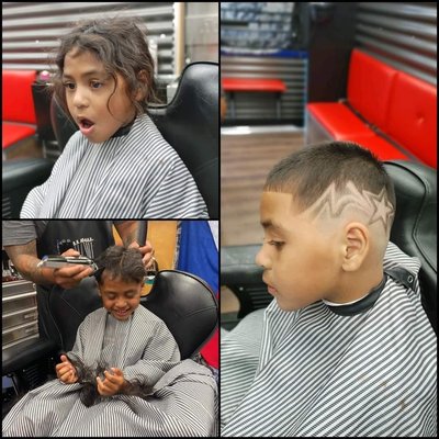Fades and Designs - First cuts in the Barbershop Day 1 grand opening