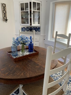 Dining Room update. Weymouth, 2021 - This dining room was showing it’s age, so we smoothed down the textured plaster ceiling and walls and freshly painted them. We also freshen up the trim paint and included the china cabinet to modernize and enlarge the space. An antique round table and rug made the room less crowded. Even the radiator covers were replaced. Dining Room update. Weymouth, 2021 - This dining room was showing it’s age, so we smoothed down the textured plaster ceiling and walls and freshly painted them. We also freshen up the trim paint and included the china cabinet to modernize and enlarge the space. An antique round table and rug made the room less crowded. Even the radiator covers were replaced.