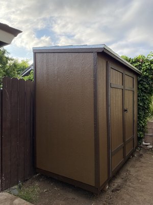 Custom Shed Build - Custom Shed build for client with floating shelves Custom Shed Build - Custom Shed build for client with floating shelves