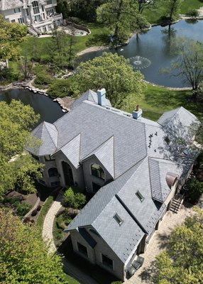 DAVINCI SLATE TILE ROOF - Davinci Slate Tile Roof completed for our client in Burr Ridge, IL. Our team really enjoyed working on this project—especially with the stunning view from the job site! DAVINCI SLATE TILE ROOF - Davinci Slate Tile Roof completed for our client in Burr Ridge, IL. Our team really enjoyed working on this project—especially with the stunning view from the job site!