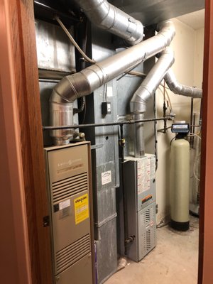 Replaced Old Furnace with a new Lennox - If you're looking to have your old equipment replaced, we can help. We are a licensed Lennox dealer, and will customized our quote based on your families exact needs.
Every home we work in is customized for comfort, reliability, and safety.
We can include our SecureAire system as an add on which has been proven to eliminate bacteria and virus's.
We also can add humidifiers, dehumidifiers, or anything else your family might need. Replaced Old Furnace with a new Lennox - If you're looking to have your old equipment replaced, we can help. We are a licensed Lennox dealer, and will customized our quote based on your families exact needs.
Every home we work in is customized for comfort, reliability, and safety.
We can include our SecureAire system as an add on which has been proven to eliminate bacteria and virus's.
We also can add humidifiers, dehumidifiers, or anything else your family might need.
