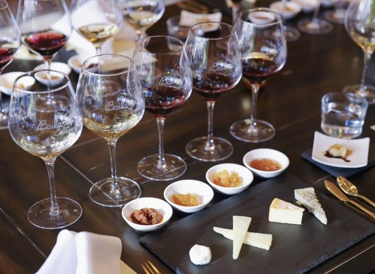 Wine & Cheese Pairing - Join us for this private curated experience in The Cellar at our Tasting Room. Your dedicated host will lead a guided sensory experience tasting artisan cheeses with our small production wines from Bailarin.