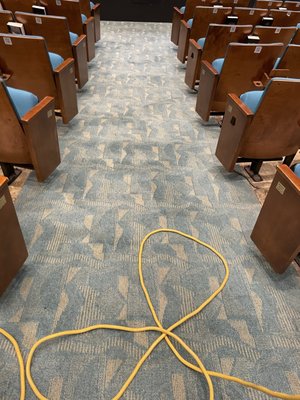 3 Crosses Church Main Sanctuary - This was a large church that we cleaned this past fall, it seats about 1500 people and the results we got were fantastic. Very glad that we started to incorporate encapsulation into our process. The end result is a much better clean and protection for the customer.
Very glad to work with this organization and was very grateful for the opportunity to help them beautify their facility. 3 Crosses Church Main Sanctuary - This was a large church that we cleaned this past fall, it seats about 1500 people and the results we got were fantastic. Very glad that we started to incorporate encapsulation into our process. The end result is a much better clean and protection for the customer.
Very glad to work with this organization and was very grateful for the opportunity to help them beautify their facility.