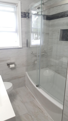 Bathroom remodeling - We completed a full bathroom remodel for a customer in Morrisville, PA. It was a very exciting project to work on with the customer very satisfied (also had an excellent taste in style/color). The project came out beautiful as you'll see in the pics.
Call us today for your free estimate. Bathroom remodeling - We completed a full bathroom remodel for a customer in Morrisville, PA. It was a very exciting project to work on with the customer very satisfied (also had an excellent taste in style/color). The project came out beautiful as you'll see in the pics.
Call us today for your free estimate.