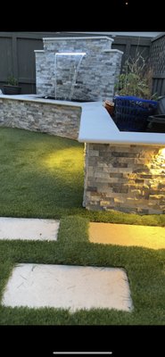 Water Fall In Tracy Hill - This was an empty backyard with just dirt and small back yard customer wanted to use the most of space. Water Fall In Tracy Hill - This was an empty backyard with just dirt and small back yard customer wanted to use the most of space.