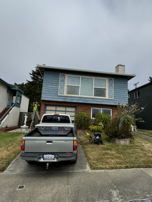Pacifica Home - This simple soft wash was done with the special sheetrock solution and executed with pressure. Done to all 4 sides the job was very straight forward and the costumer lived it. Pacifica Home - This simple soft wash was done with the special sheetrock solution and executed with pressure. Done to all 4 sides the job was very straight forward and the costumer lived it.