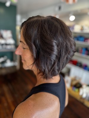 Fine hair haircut - She is a new guest to our Salon looking for a fine hair solution. We gave her a beautiful fine hair haircut talked about styling and took it one step at a time. Fine hair haircut - She is a new guest to our Salon looking for a fine hair solution. We gave her a beautiful fine hair haircut talked about styling and took it one step at a time.