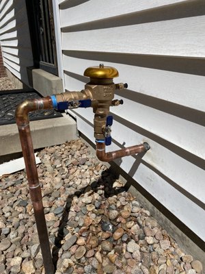 Irrigation backflow and pipe repair service - Irrigation valve has been leaking due to crack in shut off valve. As well as irrigation main water feed from crawl space has been leaking due to corrosion of steel touching copper causing pipe to have a metal reaction and leaking over time. Irrigation backflow and pipe repair service - Irrigation valve has been leaking due to crack in shut off valve. As well as irrigation main water feed from crawl space has been leaking due to corrosion of steel touching copper causing pipe to have a metal reaction and leaking over time.
