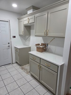 kitchen remodel - The new owner wanted to have the water pipe updated to new pex because of water leak. we are in the process of replacing drywall and patching and painting. kitchen remodel - The new owner wanted to have the water pipe updated to new pex because of water leak. we are in the process of replacing drywall and patching and painting.