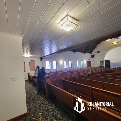 Churches, Worship Houses & Funeral Homes - Few places offer the kind of support provided by churches, worship houses and funeral homes. Whether these valuable spaces are used for worship services or funerals, or anything else, it’s so important to keep them clean and safe for all. 

That’s why KD Janitorial Services offers extraordinary church and funeral home cleaning services, janitorial support, and proper fogging disinfection from sparkle and shine.