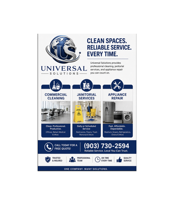 One Call Cleans & Repairs it All - We deliver comprehensive cleaning solutions to keep your property spotless and inviting. Specializing in commercial cleaning, janitorial services, make-ready restoration for apartments, and expert window and carpet cleaning, our experienced team ensures every space is prepared, maintained, and looking its best. Whether you need routine maintenance, move-in/move-out cleaning for apartments, or deep cleaning for windows and carpets, we offer flexible services tailored to your needs. Our commitment to reliability, quality results, and exceptional customer care sets us apart. Trust us to create a clean, healthy, and welcoming environment for your tenants, staff, or customers—every time. One Call Cleans & Repairs it All - We deliver comprehensive cleaning solutions to keep your property spotless and inviting. Specializing in commercial cleaning, janitorial services, make-ready restoration for apartments, and expert window and carpet cleaning, our experienced team ensures every space is prepared, maintained, and looking its best. Whether you need routine maintenance, move-in/move-out cleaning for apartments, or deep cleaning for windows and carpets, we offer flexible services tailored to your needs. Our commitment to reliability, quality results, and exceptional customer care sets us apart. Trust us to create a clean, healthy, and welcoming environment for your tenants, staff, or customers—every time.