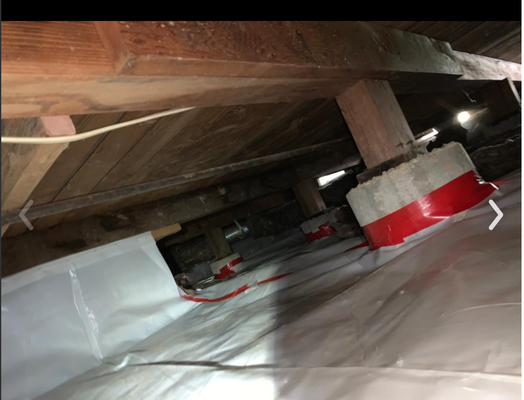 Vapor Barrier and Crawlspace Cleaning! - Vapor Barrier install full crawlspace! Also some rodent exclusion work and crawlspace cleaning.