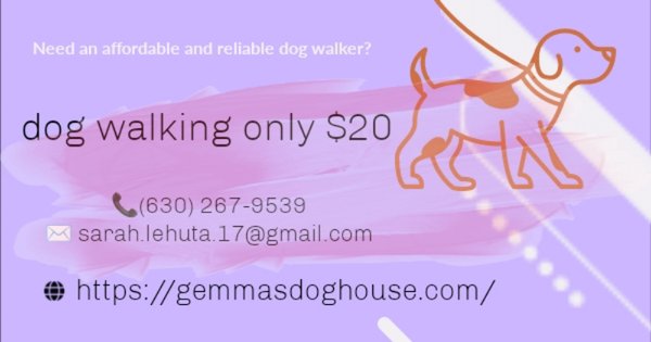 dog walking - Hi, my name is Sarah and I have lots of experience with various types of dogs.