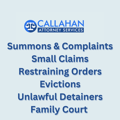Exceptional Attorney Services - For over 17 years, Callahan Attorney Services has provided exceptional service to San Diego County. We are here to help you with whatever your legal and time-sensitive needs are. Wherever your documents need to go, our skilled registered & bonded staff is ready to take them. Whether your documents need to go to court for filing, opposing counsel, witnesses or defendants for service of process, we are ready. You can submit through our website, email, or overnight them to our office.
Service is defined in the dictionary as “Performance of official or professional duties.” That is why we consider your business with us so important. We know it is the Integrity and Reliability of the persons performing this service for you that will make the difference. Without a doubt you want the job done to your satisfaction, and that is exactly what we intend to do for you. Please contact our office and allow us to serve you with our exceptional service. Exceptional Attorney Services - For over 17 years, Callahan Attorney Services has provided exceptional service to San Diego County. We are here to help you with whatever your legal and time-sensitive needs are. Wherever your documents need to go, our skilled registered & bonded staff is ready to take them. Whether your documents need to go to court for filing, opposing counsel, witnesses or defendants for service of process, we are ready. You can submit through our website, email, or overnight them to our office.
Service is defined in the dictionary as “Performance of official or professional duties.” That is why we consider your business with us so important. We know it is the Integrity and Reliability of the persons performing this service for you that will make the difference. Without a doubt you want the job done to your satisfaction, and that is exactly what we intend to do for you. Please contact our office and allow us to serve you with our exceptional service.
