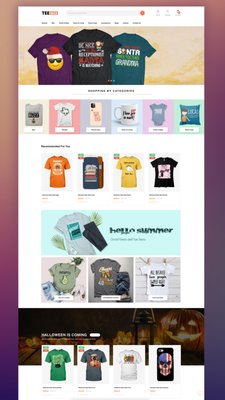T-shirt ecommerce website - T-shirts e-commerce Shopify website