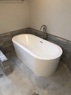 Beaverton Bathroom - Installed new plumbing in master bath. New shower and free standing tub and faucet. Beaverton Bathroom - Installed new plumbing in master bath. New shower and free standing tub and faucet.