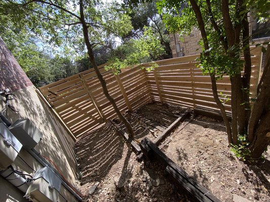 Cedar fence - This fence came out beautiful nice 8’ tall horizontal cedar  Cedar fence - This fence came out beautiful nice 8’ tall horizontal cedar 