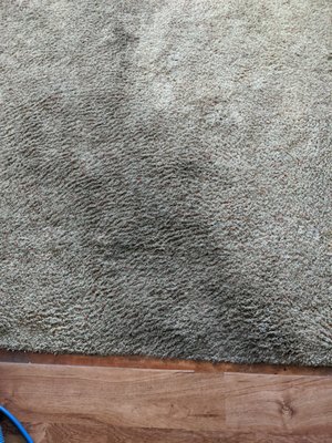 Deep Cleaning - This living room had oils, asphalt grease, drink spills, all of which pulled in the dirt and the delayed cleaning made it get black in the common shoe placement areas. The customer got the deep cleaning minus carpet guard and pet stain treatment. This cleaning took about 45 minutes.  The dry time even on a 55 degree weather is 4-6 hours with either a ceiling fan or floor fan on and window open or heating system on.