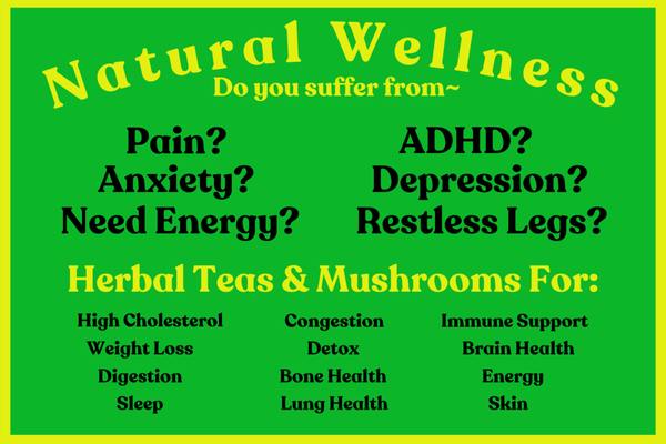 Natural Wellness - Do you wake up with pain, suffer from anxiety, or need more energy? We are dedicated to helping you find natural solutions to "Feel Your Best" every day! We offer Kratom, 7-OH, Herbal Teas, Mushrooms, Superfoods, and Tinctures formulated just for you and your health. Come by and talk with us, visit our website, or call us today!