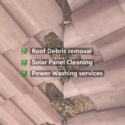 Roof Debris removal and cleaning - Roof Geeks offers roof debris removal from valleys, gutters to flat roof debris.
Roof debris will prematurely age your roof system making regular roof maintenance an important part of your home care