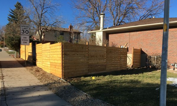 Horizontal Fence Project - 2019 - We replaced 100 feet of old fencing with this new beautiful horizontal fence. We can solve pretty much any of your problems. This is not an all-inclusive list of the services we offer. We provide pretty much anything you can think of. If it breaks we can probably fix it for you. If your project is not something we can handle we will be sure to let you know. Call us today! Horizontal Fence Project - 2019 - We replaced 100 feet of old fencing with this new beautiful horizontal fence. We can solve pretty much any of your problems. This is not an all-inclusive list of the services we offer. We provide pretty much anything you can think of. If it breaks we can probably fix it for you. If your project is not something we can handle we will be sure to let you know. Call us today!