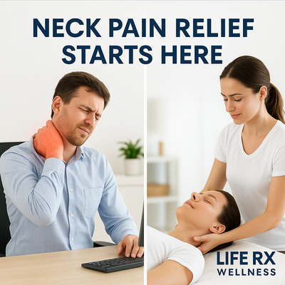 In-Home Neck Massage Therapy - 💆♂️ Why You Should Get a Monthly Neck Massage with Life RX Agent
Tension builds up fast in your neck from stress, poor posture, and screen time. A monthly session with a Life RX Agent helps release built-up pressure, restore mobility, and prevent chronic pain — keeping your head clear and body balanced. Don’t wait until it hurts — stay aligned, pain-free, and in control. In-Home Neck Massage Therapy - 💆♂️ Why You Should Get a Monthly Neck Massage with Life RX Agent
Tension builds up fast in your neck from stress, poor posture, and screen time. A monthly session with a Life RX Agent helps release built-up pressure, restore mobility, and prevent chronic pain — keeping your head clear and body balanced. Don’t wait until it hurts — stay aligned, pain-free, and in control.