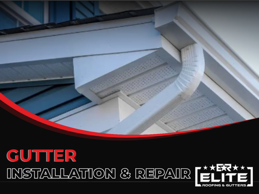 Gutter Installation and Repair - Elite Roofing & Gutters provides professional gutter installation and repair services designed to protect homes and commercial properties from water damage, drainage issues, and costly structural problems. A properly functioning gutter system is essential for directing rainwater away from your roof, siding, foundation, landscaping, and other vulnerable areas of your property. Our experienced team specializes in seamless gutter installation, gutter replacement, downspout installation, gutter repairs, and drainage improvements using high-quality materials built for long-lasting durability and reliable performance.

We understand that damaged or poorly functioning gutters can quickly lead to serious issues such as roof leaks, erosion, mold growth, siding deterioration, foundation damage, and standing water around your property. That is why we provide dependable gutter solutions tailored to the specific drainage needs of each home or commercial building. Whether you are dealing with leaking gutters, sagging sections, loose brackets, damaged downspouts, overflow problems, or aging gutter systems, our team delivers fast and effective repairs designed to restore proper water flow and improve overall drainage efficiency.

Elite Roofing & Gutters installs custom seamless gutter systems designed to reduce leaks, improve performance, and minimize maintenance compared to traditional sectional gutters. Our team uses proven installation methods and durable materials built to withstand heavy rain, severe weather conditions, and seasonal debris buildup while protecting your property year-round.

We are committed to honest communication, dependable service, and quality craftsmanship on every project. Whether you need a complete gutter replacement, minor repairs, upgraded drainage solutions, or a brand-new gutter installation, Elite Roofing & Gutters delivers trusted gutter services focused on long-term protection, performance, and peace of mind for homeowners and property owners alike.