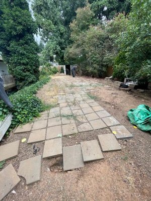 Paver project - this was a old paver patio done years ago the before to tha after picture shows how good we do our work and stand by our work free estimates tex or call 97171981715