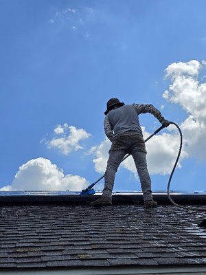 CLEANINING SOLAR PANELS - We thoroughly cleaned the solar panels, removing dust and any buildup that had accumulated over time. This not only restored the panels' surface efficiency but also improved their ability to capture sunlight. CLEANINING SOLAR PANELS - We thoroughly cleaned the solar panels, removing dust and any buildup that had accumulated over time. This not only restored the panels' surface efficiency but also improved their ability to capture sunlight.
