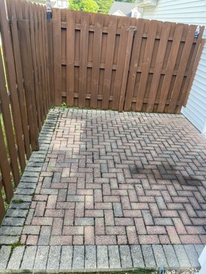Patios - Before and afters of our patio cleaning services. We also sand them!